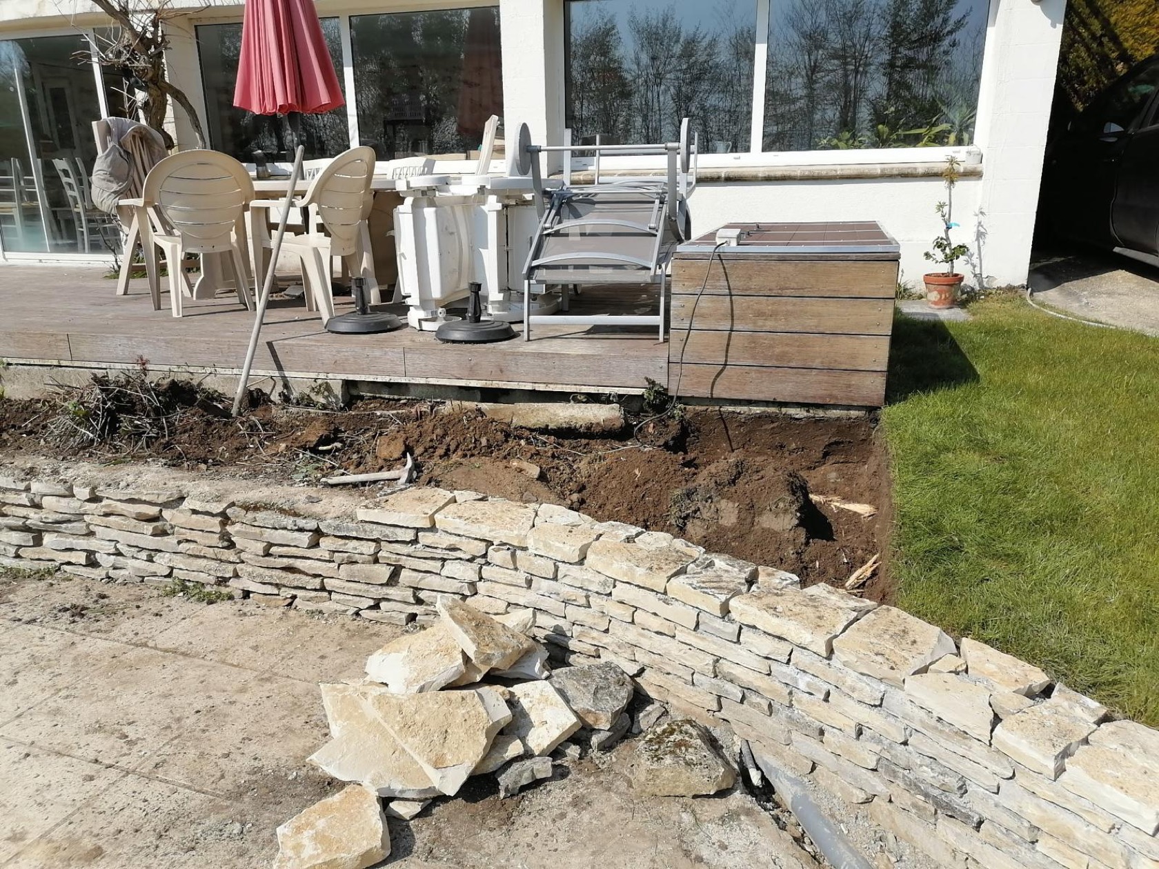 Muret en pierre sèche — AC RENOV